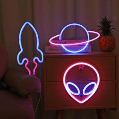 Luz decorativa de neón personalizada con LED, luz de modelado, caja de batería USB, doble propósito. Especificaciones: