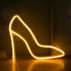 Neon High Heel LED Decorative Lights for Cafes and Events