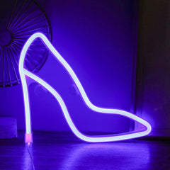 Neon High Heel LED Decorative Lights for Cafes and Events