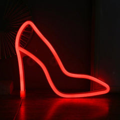 Neon High Heel LED Decorative Lights for Cafes and Events