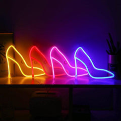 Neon High Heel LED Decorative Lights for Cafes and Events