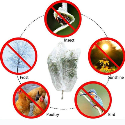 Plant Insect Cover Net With Drawstring For Greenhouse 1x1.2m protecting plants from insects, birds, frost and sun while allowing airflow