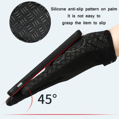 Guantes de ciclismo con pantalla táctil de dedos completos con absorción de impactos y agarre antideslizante