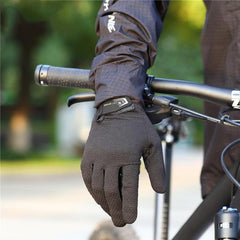 Guantes de ciclismo con pantalla táctil de dedos completos con absorción de impactos y agarre antideslizante