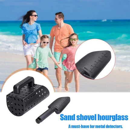 Lightweight Sand Scoop and Shovel Set for Metal Detecting - beach sand shovel with hourglass sifter and durable ABS digging tool