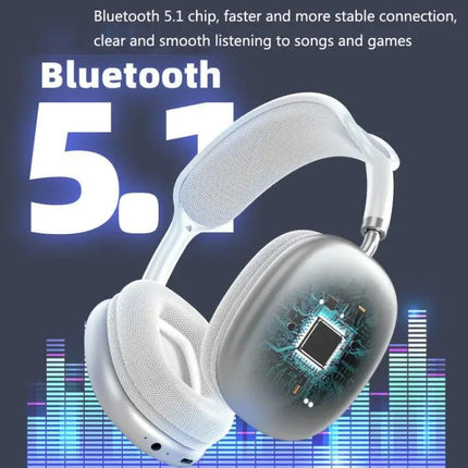 P9 Bluetooth 5.1 Subwoofer Wireless Headset Support AUX / TF Card, P9 (Red), P9 (Green), P9 (Blue)
