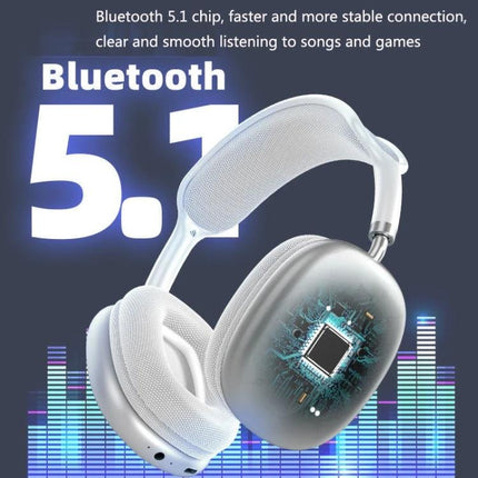 Bluetooth Wireless Headset With Memory Card Slot For Hands Free Calls over-ear white headset Bluetooth 5.1 subwoofer comfort