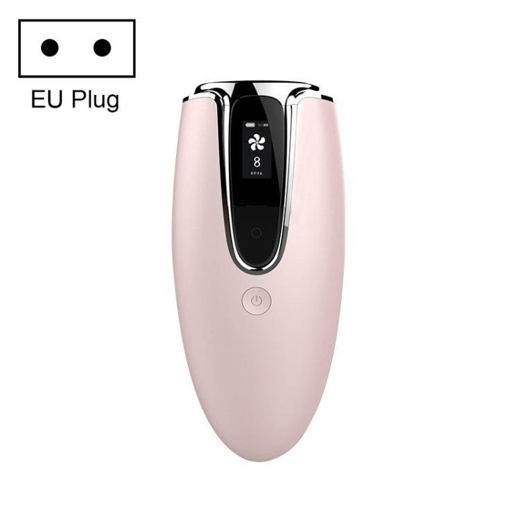 Home IPL Laser Hair Removal Device for Ladies - Photon Skin Rejuvenation Tool Pink Silver Side EU Plug