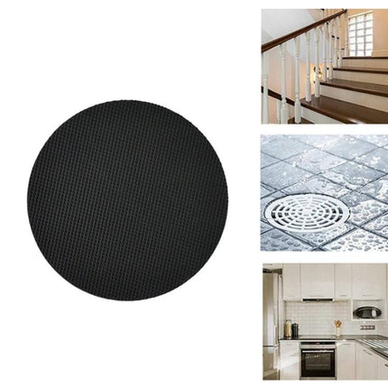 Round Non-Slip Stickers for Everyday Bathroom Safety - black round PEVA sticker for shower, stairs and kitchen wet floors