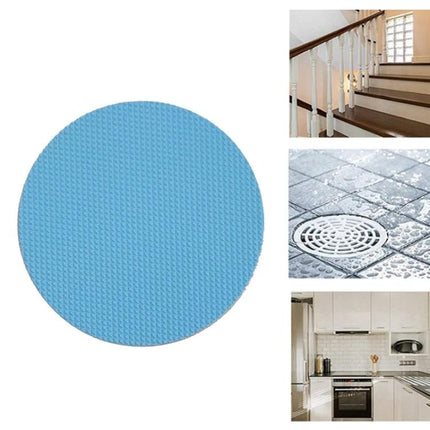 Round Non-Slip Stickers for Everyday Bathroom Safety - blue round PEVA waterproof grip pad for shower, stairs and kitchen floors