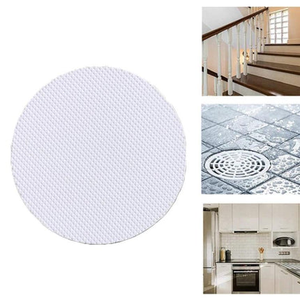 Round Non-Slip Stickers for Everyday Bathroom Safety – white round PEVA grip sticker for shower, stairs, kitchen floors, waterproof non-slip mat