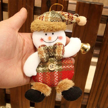 Christmas Hanging Ornament Cloth Doll 17x10cm For Tree Decor soft snowman cloth doll ornament for Christmas tree, lightweight 17x10cm