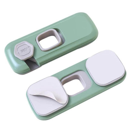 Children Anti-Pinch Door Safety Lock, Light Gray, For Home Use - compact ABS 10x4cm child door and drawer safety lock with rotate-to-open side-pull mechanism