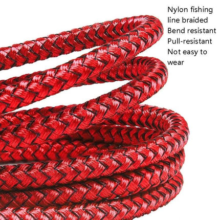 Versatile USB Cable for Everyday Device Charging Needs — red nylon braided, aluminum alloy reinforced charging and data cable, bend- and pull-resistant, desk use