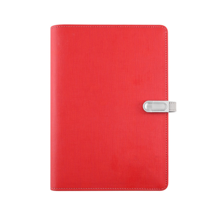 A5 Three-Dimensional Leather Pattern Notebook Set With 16GB U Disk, U Disk Style