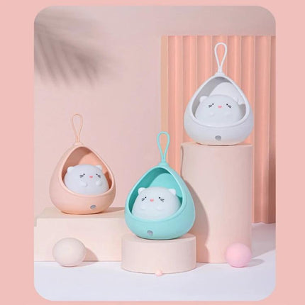 Fun Cartoon Night Light for Bedtime in Kids' Rooms - three portable pastel cartoon night lights with soft glow for bedtime and travel