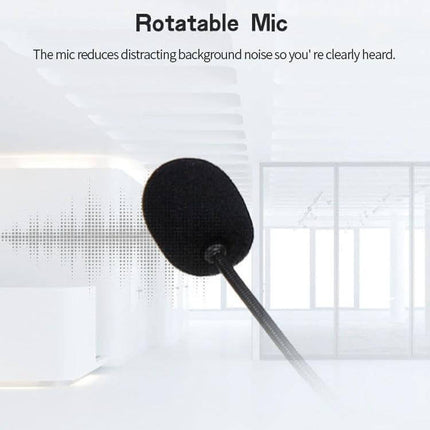 SOYTO Black Double Ear Headset For Online Classes And Meetings with rotatable noise-reducing mic for clear speech comfort