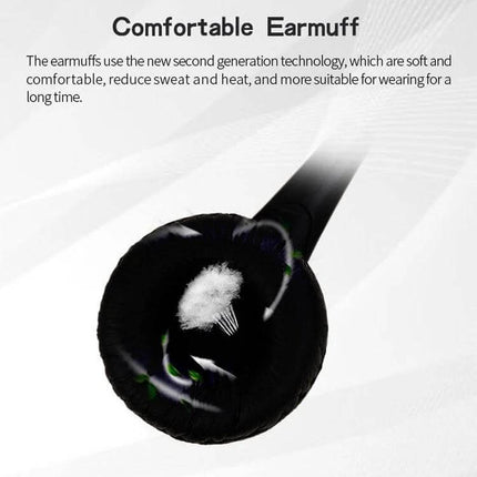 SOYTO Black Double Ear Headset For Online Classes And Meetings black cushioned earmuffs for long comfortable use
