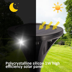 Solar-Powered 4-Sided LED Garden Light with Color Changing Features