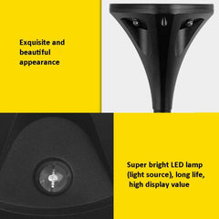 Solar-Powered 4-Sided LED Garden Light with Color Changing Features