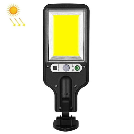 Solar Street Light With Motion Sensor For Garden Walkways - black solar-powered LED lamp with motion sensor, adjustable mount for garden paths and driveways