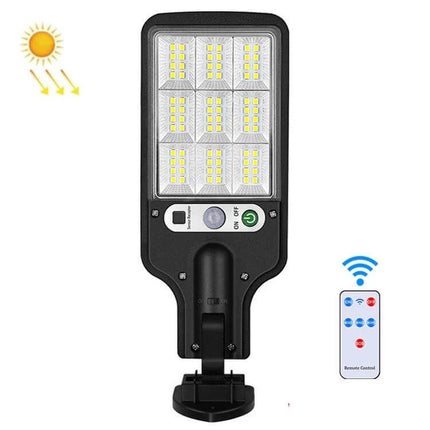 Solar Street Light With Motion Sensor For Garden Walkways - solar-powered LED street light with remote, motion sensor, waterproof design