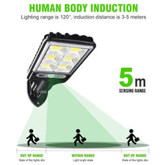 Luz de calle solar LED Luz de jardín con inducción del cuerpo humano, especificaciones: