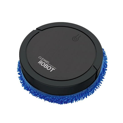 Smart Sweeping Machine for Dry and Wet Floor Cleaning compact round robot with blue fine-fiber wipe for tight spots and under furniture cleaning