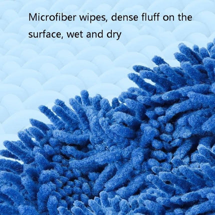 Smart Sweeping Machine for Dry and Wet Floor Cleaning showing blue microfiber fine fiber wipes with dense fluff for wet and dry use