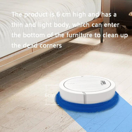 Smart Sweeping Machine for Dry and Wet Floor Cleaning compact 6cm low-profile cleaner under furniture with fine fiber wipes