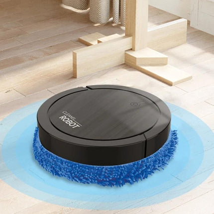 Smart Sweeping Machine for Dry and Wet Floor Cleaning compact robot with blue fine fiber wipe cleaning under furniture