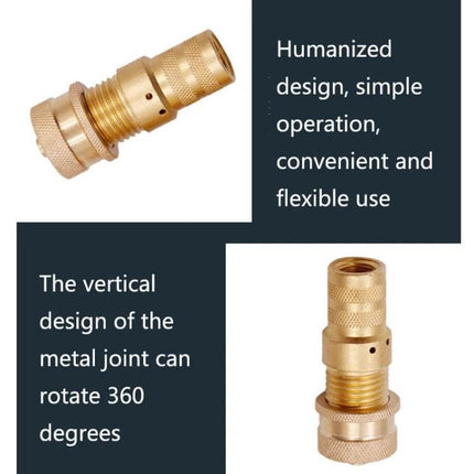 Copper Automatic Tire Bleed Valve For SUV Everyday Use - copper automatic tire bleed valve with 360° rotating metal joint, durable corrosion-resistant design