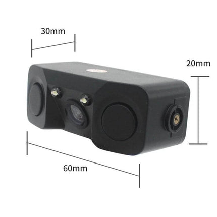 Backup Camera for Vehicles with Smart Reversing Assistance compact HD parking camera with obstacle sensors and audio/visual alerts (60x30x20mm)