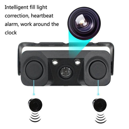 Backup Camera for Vehicles with Smart Reversing Assistance - HD parking camera with obstacle detection, visual and audio alerts, auto-activate on reverse