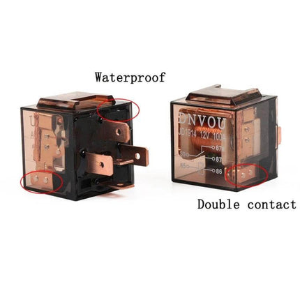 Automotive Relay With Indicator Light For General Use compact waterproof high-current relay with copper contacts and visible indicator