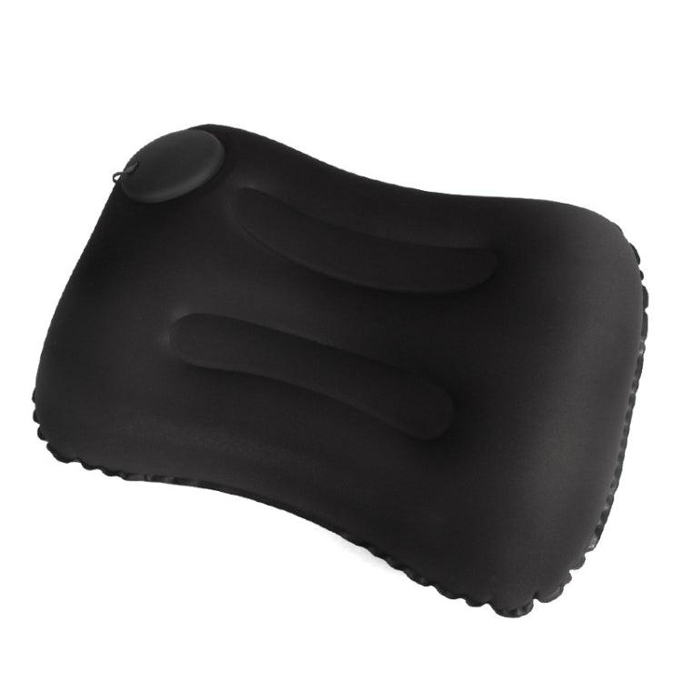 Inflatable U-Shaped Travel Neck Pillow for Ultimate Comfort on the Go Milk Silk U018-01（Black）