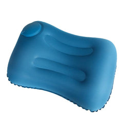 Inflatable U-Shaped Travel Neck Pillow for Ultimate Comfort on the Go Milk Silk U018-04（Blue）