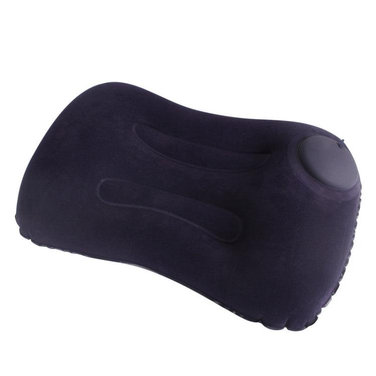 Inflatable U-Shaped Travel Neck Pillow for Ultimate Comfort on the Go Flocked U019-04（Navy Blue）