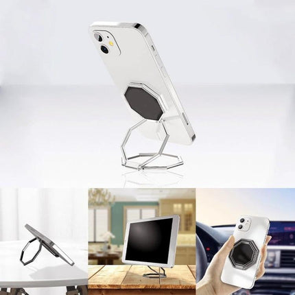 Durable Metal Sticky Ring Holder for Smartphones and Tablets as Stand - adjustable metal ring grip and foldable stand for hands-free viewing