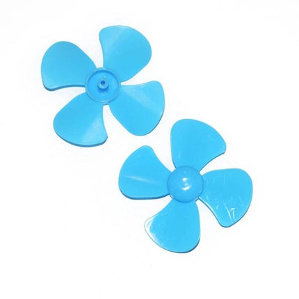 Four-Blade Plastic Propellers for Toy Models and Experiments, 100 Pack - two blue four-blade plastic propellers for toy models and experiments