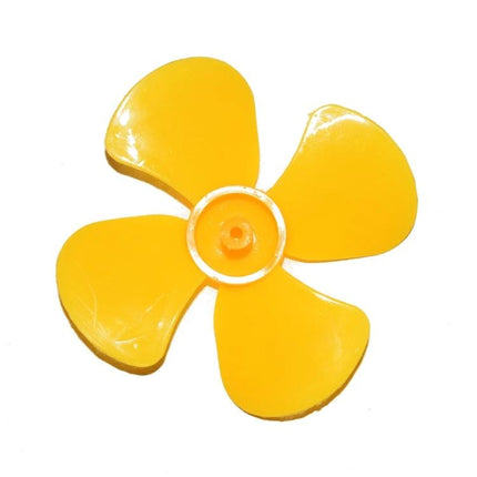 Four-Blade Plastic Propellers for Toy Models and Experiments, 100 Pack - yellow plastic four-blade propeller for models and classroom demos