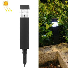 Lámpara de césped con columna cuadrada para exteriores, impermeable y solar