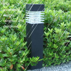 Elegant Solar-Powered Square Column Garden Light for Outdoor Spaces