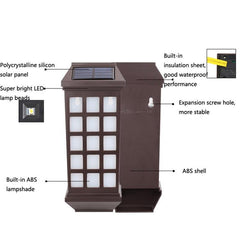 Solar-Powered Long Pane Wall Light for Garden and Fence Illumination