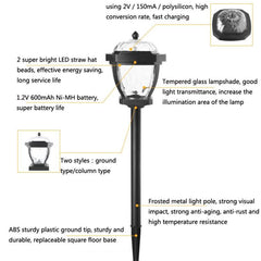 Solar-Powered Waterproof LED Garden Lights - Set of 2