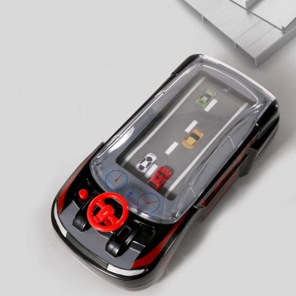 Interactive Two-Player Children's Car Adventure Game with Red Design - two-player red steering-wheel dodging toy for kids