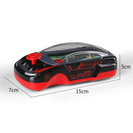 Interactive Two-Player Children's Car Adventure Game with Red Design - two-player steering wheel dodging game for kids