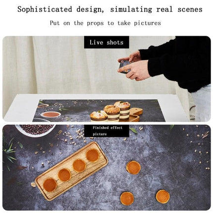 Double-Sided 3D Photography Background Paper for Scenes displaying food props on a realistic textured tabletop scene