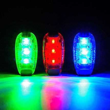Bicycle Tail Light 5 LED Red For Night Cycling And Running compact red 5-LED clip-on tail light for visibility on evening rides and runs
