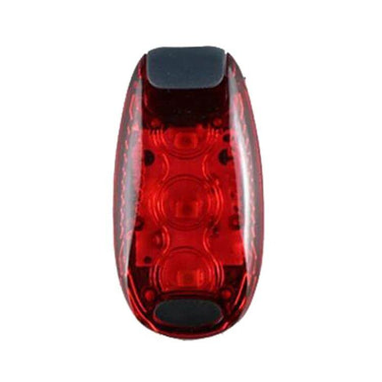 Bicycle Tail Light 5 LED Red For Night Cycling And Running — compact 5-LED clip-on red tail light for belt, bag, or bike (20g)